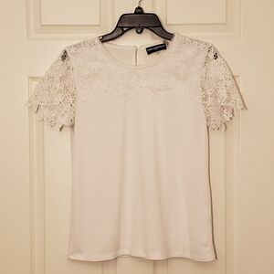 Karl Lagerfeld Lace Accent Blouse | Women's S